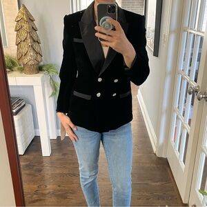 Bloomingdale’s Black Velvet Tuxedo Jacket